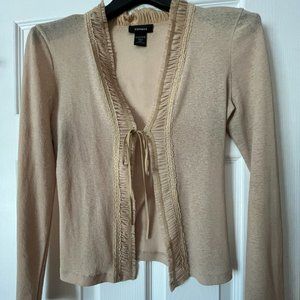 Express Sheer Gold/Yellow Cardigan